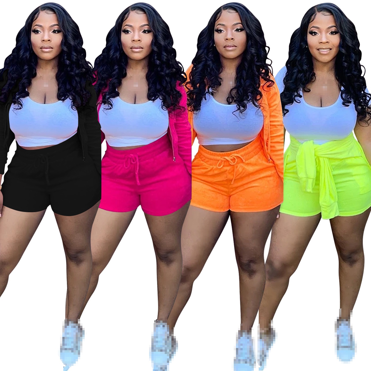 Summer Clothing Wholesale - Conjuntos de 3 peças de shorts